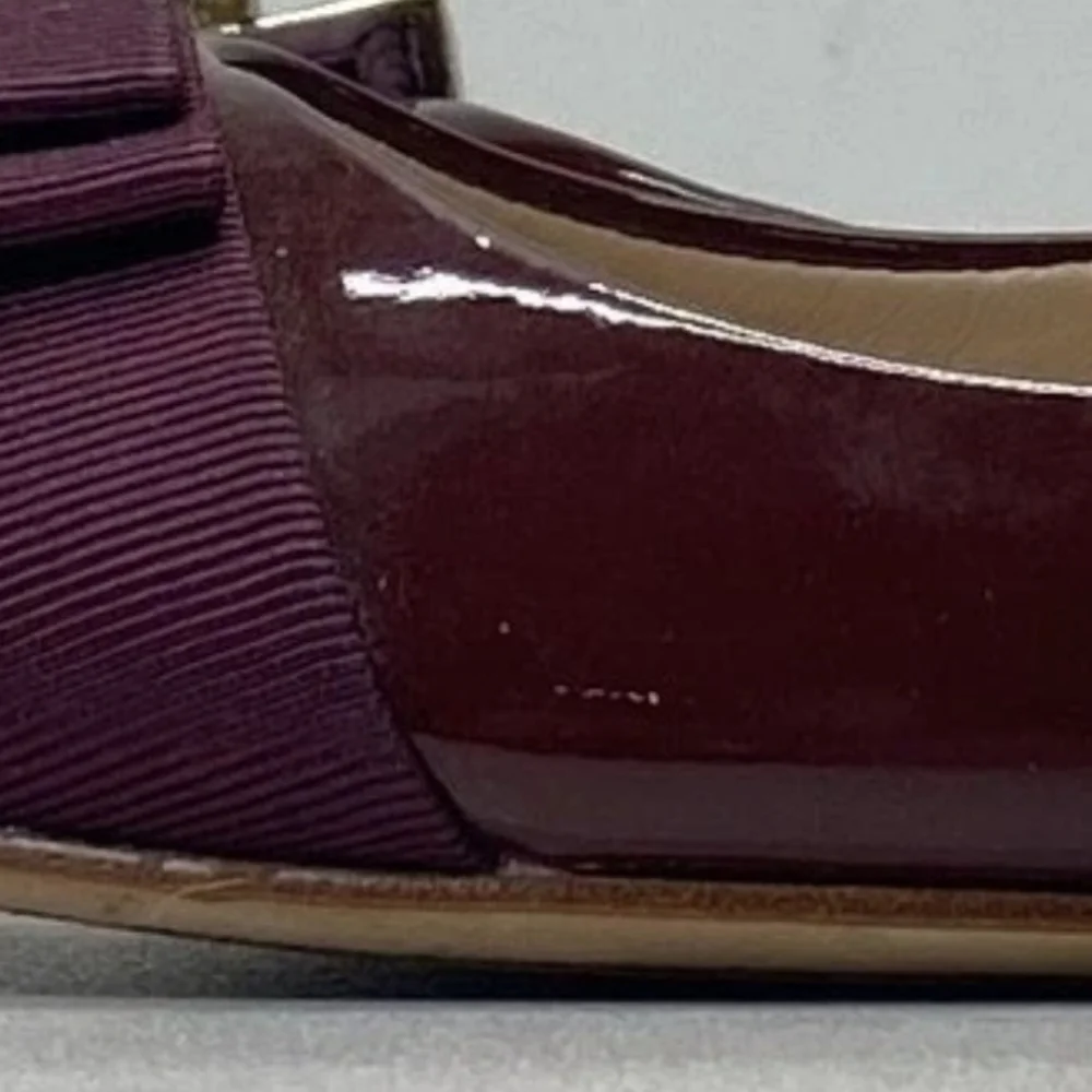 Tory Burch Maroon Flats with Gold Detail 6m